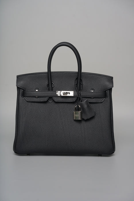 Hermes Birkin 25 in Noir Togo Phw (Brand New)
