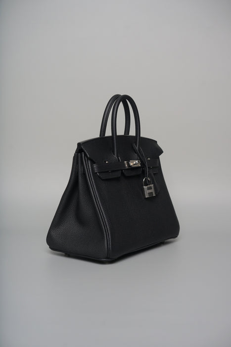 Hermes Birkin 25 in Noir Togo Phw (Brand New)