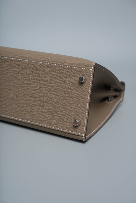 Hermes Kelly 28 Sellier in Etoupe Phw