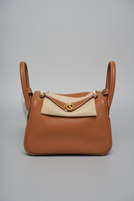 Hermes Mini Lindy II in Gold Ghw (Brand New)