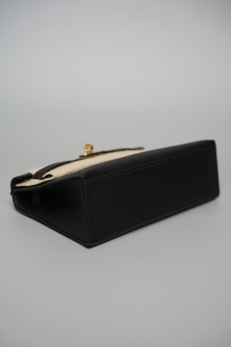 Hermes Kelly Pochette in Noir Ghw (Brand New)