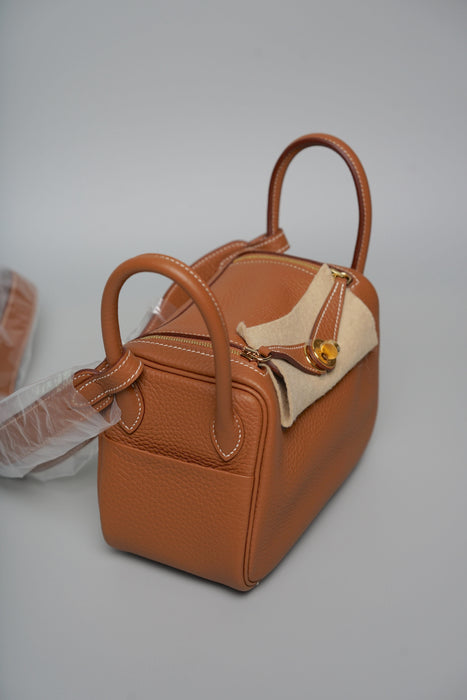 Hermes Mini Lindy II in Gold Ghw (Brand New)