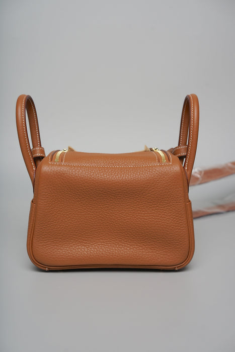 Hermes Mini Lindy II in Gold Ghw (Brand New)