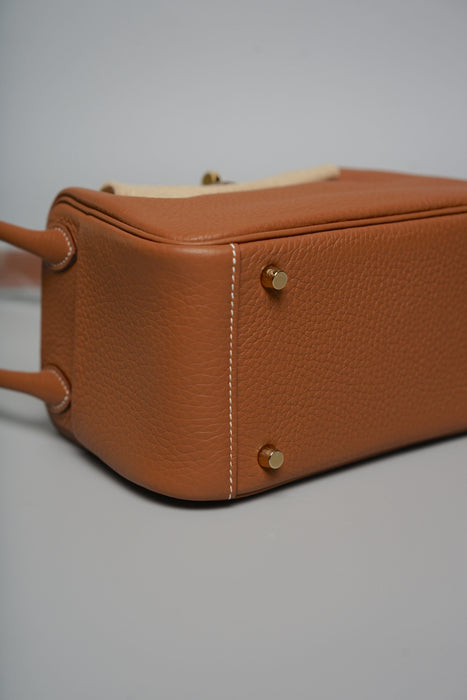 Hermes Mini Lindy II in Gold Ghw (Brand New)