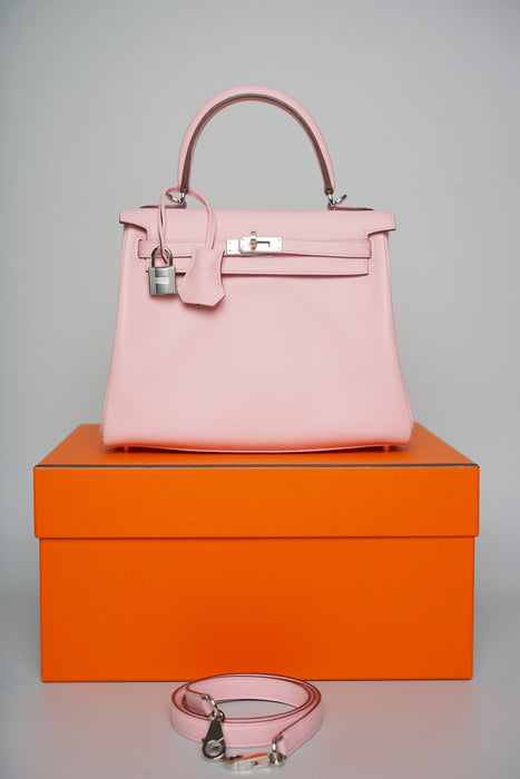 Hermes Kelly 25 in Rose Sakura Phw (Brand New)