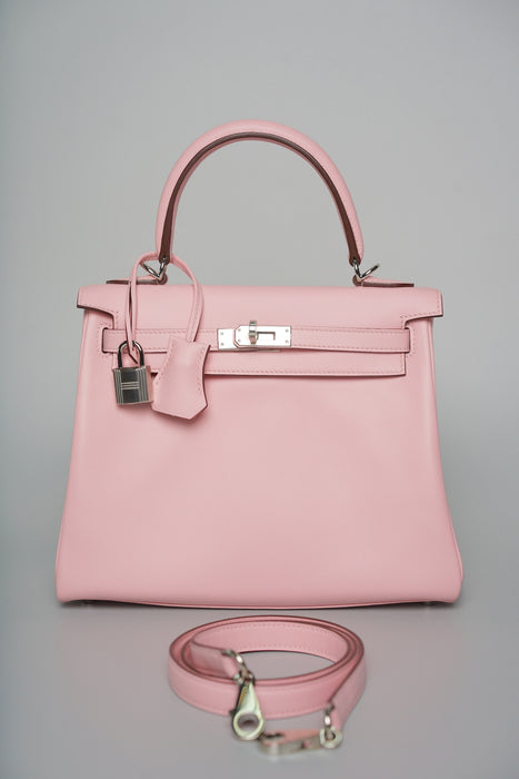 Hermes Kelly 25 in Rose Sakura Phw (Brand New)