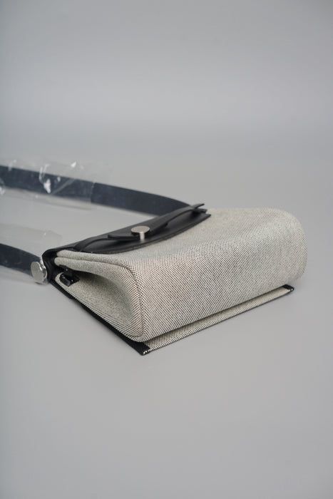 Hermes Mini HerBag in Ecru/Noir Phw (Brand New)