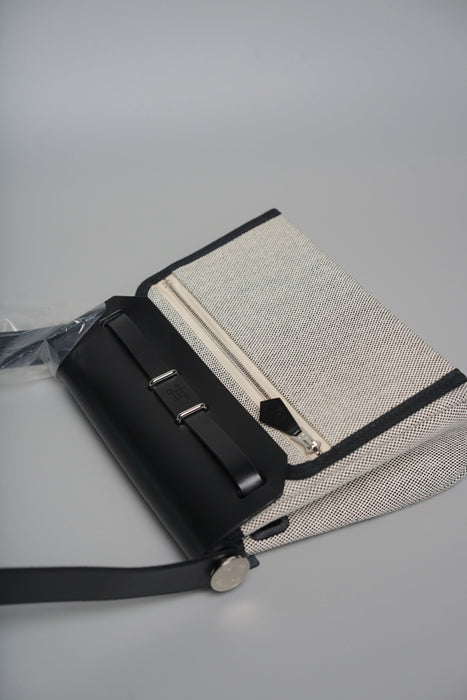 Hermes Mini HerBag in Ecru/Noir Phw (Brand New)