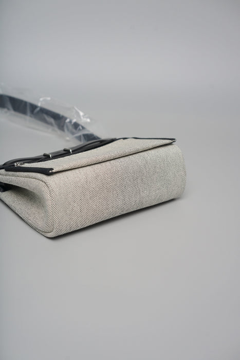 Hermes Mini HerBag in Ecru/Noir Phw (Brand New)