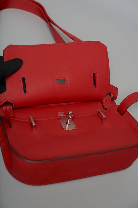 Hermes Mini Jypsiere in Rouge De Coeur Swift Phw