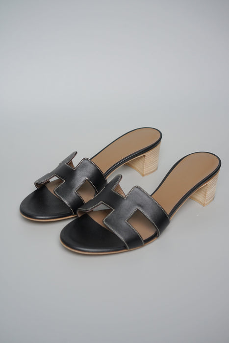 Hermes Oasis Sandals in Noir Size 40 (Brand New)