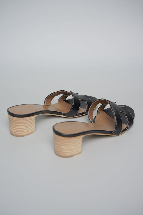 Hermes Oasis Sandals in Noir Size 40 (Brand New)