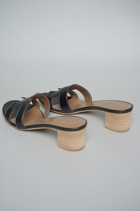 Hermes Oasis Sandals in Noir Size 40 (Brand New)