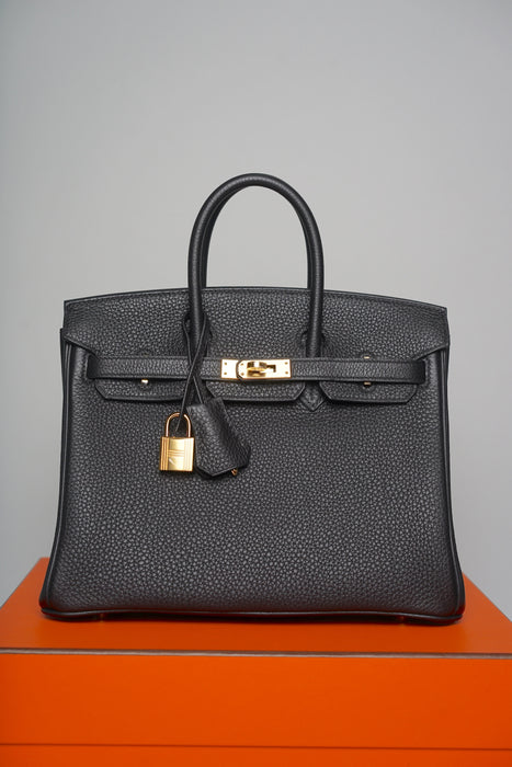 Hermes Birkin 25 in Black Togo Ghw