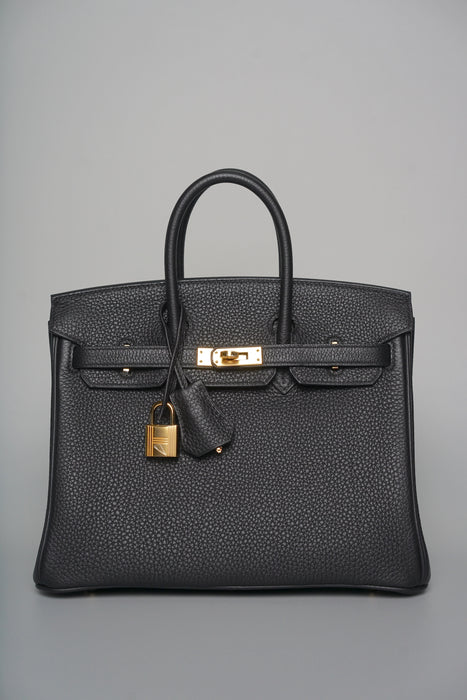 Hermes Birkin 25 in Black Togo Ghw