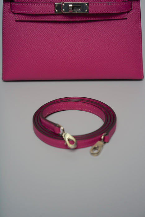 Hermes Kelly 20 in Rose Pourpre Epsom Phw