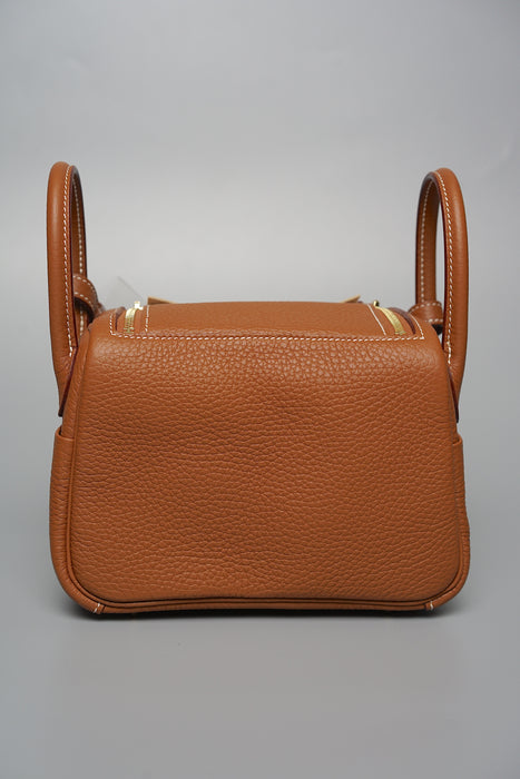 Hermes Mini Lindy in Gold Ghw (Brand New)