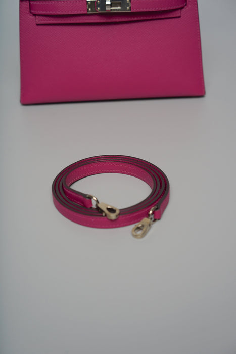 Hermes Kelly 20 in Rose Pourpre Epsom Phw