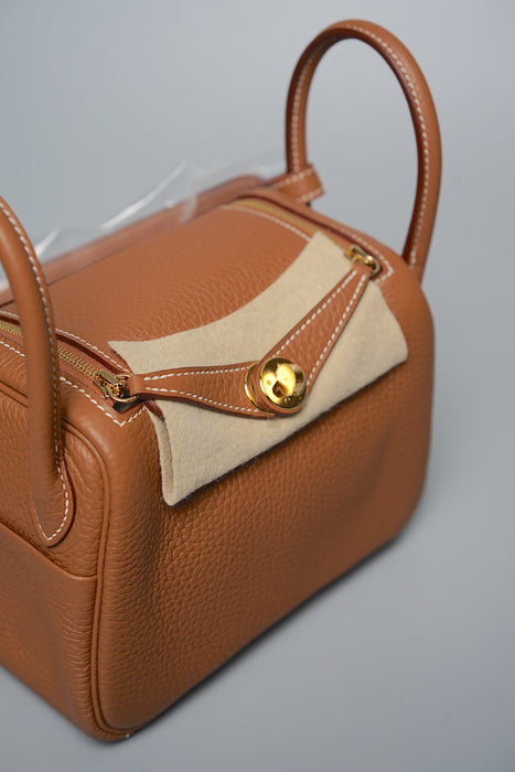 Hermes Mini Lindy in Gold Ghw (Brand New)