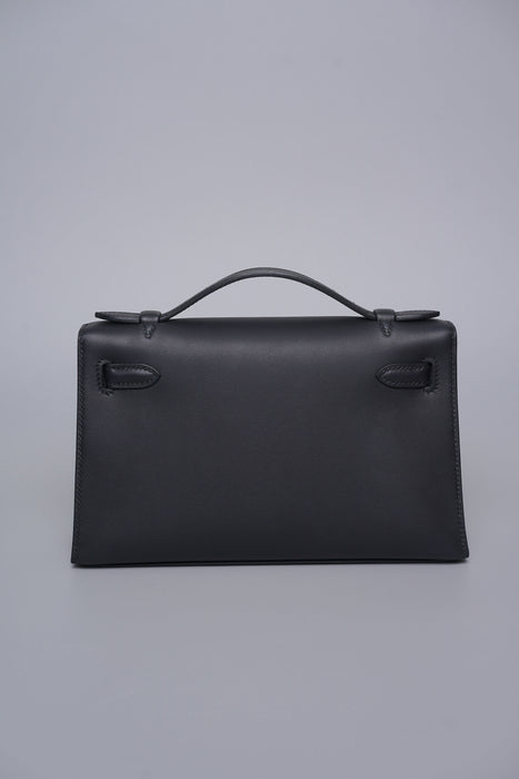 Hermes Kelly Pochette in Noir Ghw (Brand New)