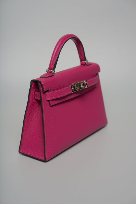 Hermes Kelly 20 in Rose Pourpre Epsom Phw