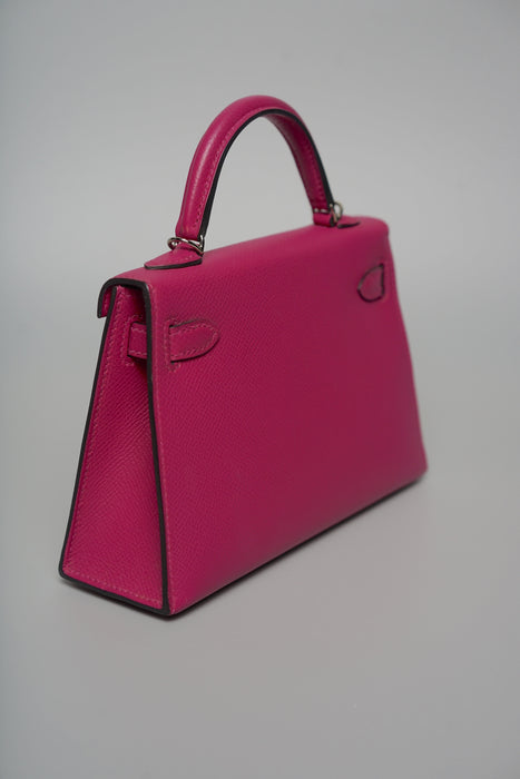 Hermes Kelly 20 in Rose Pourpre Epsom Phw