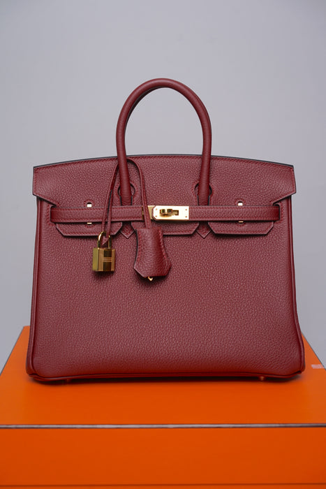 Hermes Birkin 25 in Rouge H Togo Ghw (Brand New)
