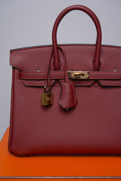 Hermes Birkin 25 in Rouge H Togo Ghw (Brand New)