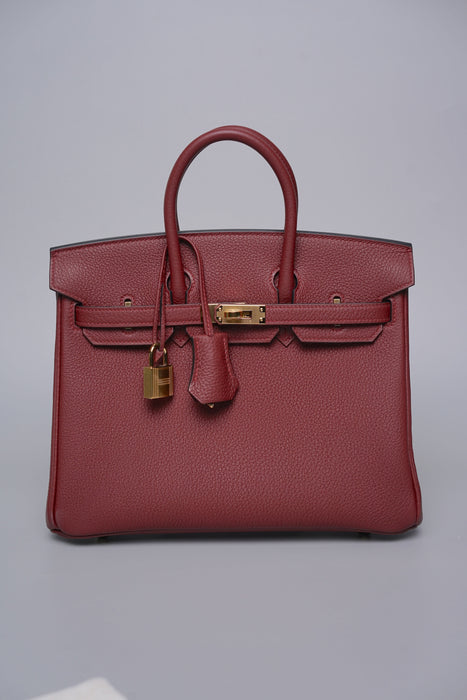 Hermes Birkin 25 in Rouge H Togo Ghw (Brand New)