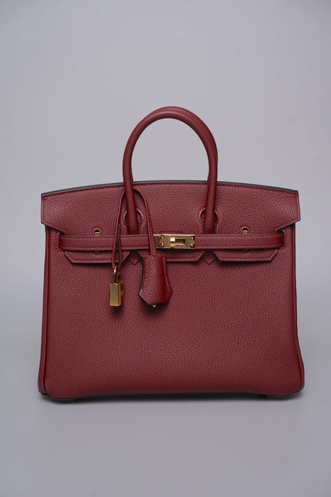 Hermes Birkin 25 in Rouge H Togo Ghw (Brand New)