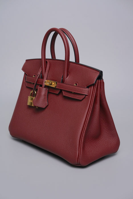 Hermes Birkin 25 in Rouge H Togo Ghw (Brand New)