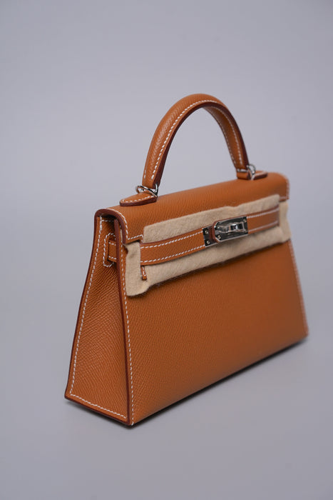 Hermes Kelly 20 in Gold Epsom Phw (Brand New)