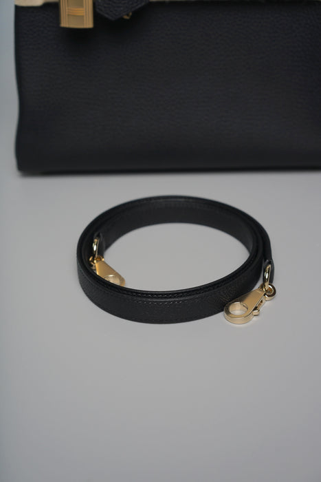 Hermes Kelly 25 in Noir Togo Permabrass (Brand New)