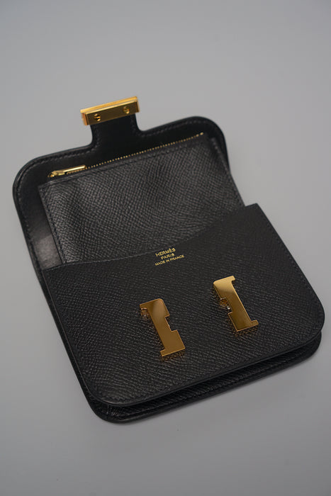 Hermes Constance Slim in Black Ghw