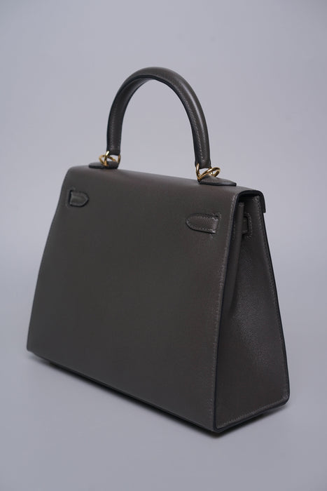 Hermes Kelly 25 in Graphite Ghw (Brand New)