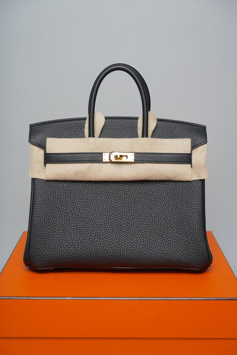 Hermes Birkin 25 in Noir Togo Ghw (Brand New)
