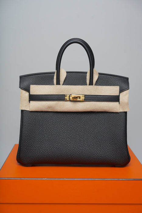 Hermes Birkin 25 in Noir Togo Ghw (Brand New)