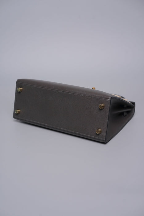 Hermes Kelly 25 in Graphite Ghw (Brand New)