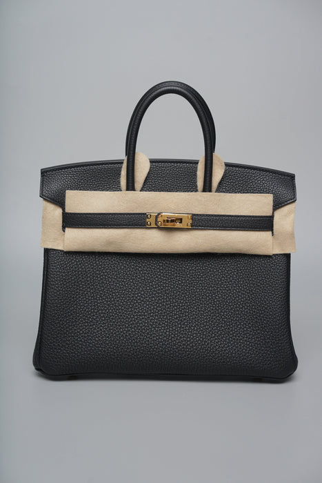 Hermes Birkin 25 in Noir Togo Ghw (Brand New)