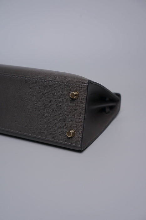 Hermes Kelly 25 in Graphite Ghw (Brand New)