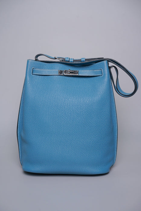 Hermes So Kelly 26 in Blue Jean Phw
