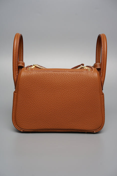 Hermes Mini Lindy in Gold Ghw (Brand New)