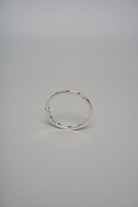 Cartier Love Bracelet, Full Paved Diamonds in White Gold Size 16 (Brand New)