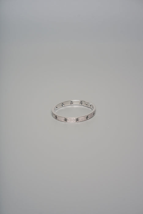 Cartier Love Bracelet, Full Paved Diamonds in White Gold Size 16 (Brand New)