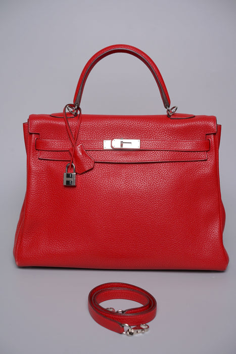 Hermes Kelly 35 in Rouge Cassaque Togo Phw