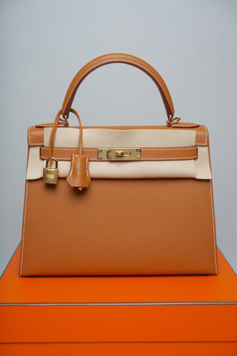 Hermes Kelly 28 in Gold Epsom Ghw (Brand New)