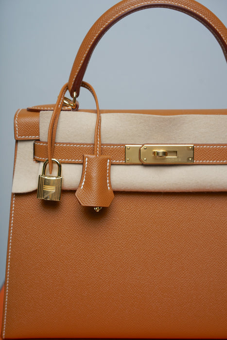 Hermes Kelly 28 in Gold Epsom Ghw (Brand New)