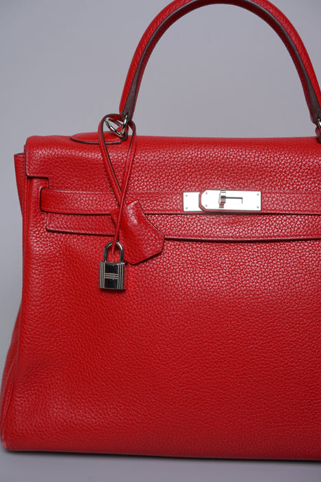 Hermes Kelly 35 in Rouge Cassaque Togo Phw