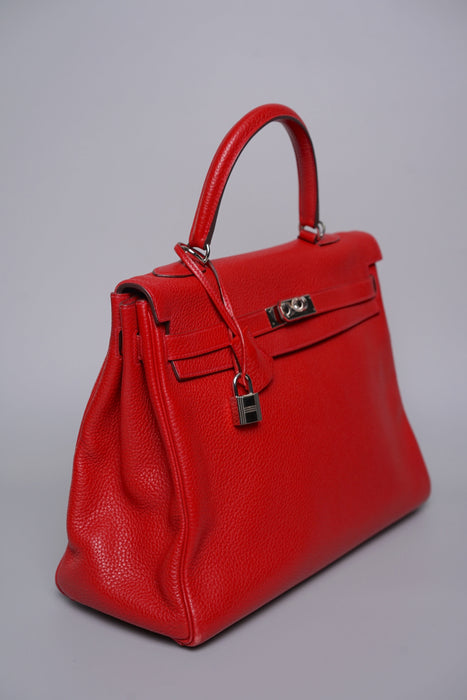 Hermes Kelly 35 in Rouge Cassaque Togo Phw