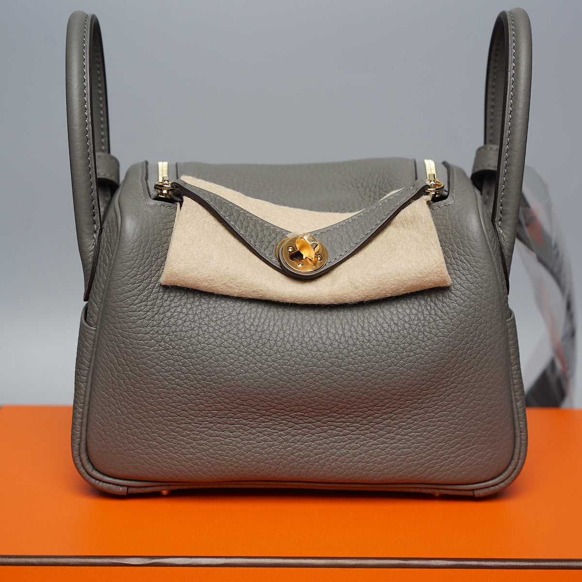 Hermes Mini Lindy in Gris Meyer Ghw (Brand New)– ORANGEPORTER